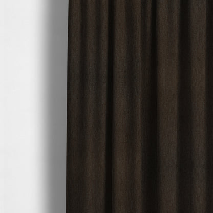 Gloria Soft Woven Textured Chenille Upholstery Fabric Brown Colour - Made To Measure Curtains