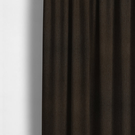 Gloria Soft Woven Textured Chenille Upholstery Fabric Brown Colour - Made To Measure Curtains