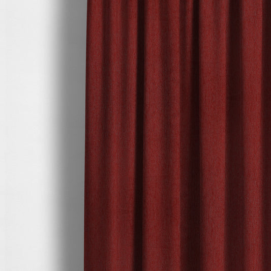 Gloria Soft Woven Textured Chenille Upholstery Fabric Red Colour - Made To Measure Curtains