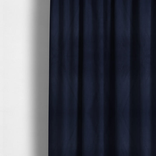 Grenada Soft Suede Fabric In Navy Blue Colour For Interior Furnishing Upholstery - Made To Measure Curtains