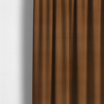 Grenada Soft Suede Fabric In Rust Golden Orange Colour For Interior Furnishing Upholstery - Made To Measure Curtains