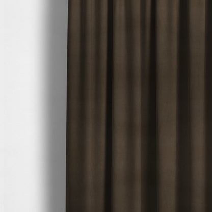 Grenada Soft Suede Fabric In Mocha Brown Colour For Interior Furnishing Upholstery - Made To Measure Curtains