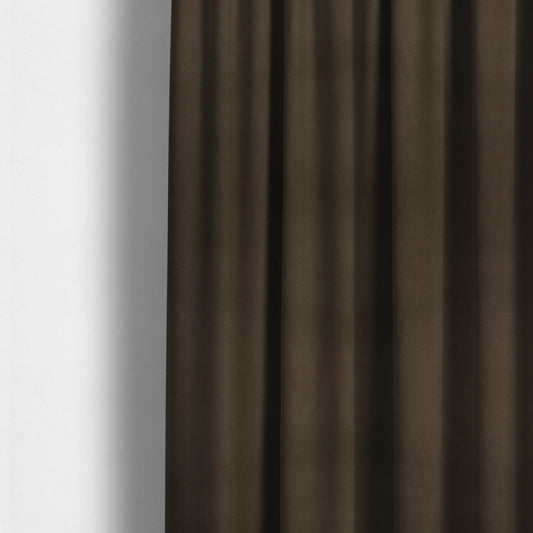 Grenada Soft Suede Fabric In Mocha Brown Colour For Interior Furnishing Upholstery - Made To Measure Curtains