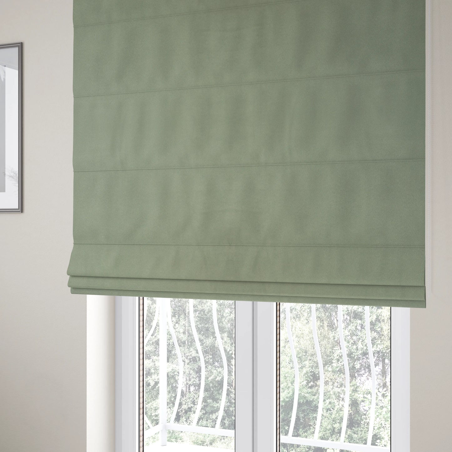 Grenada Soft Suede Fabric In Aqua Colour For Interior Furnishing Upholstery - Roman Blinds