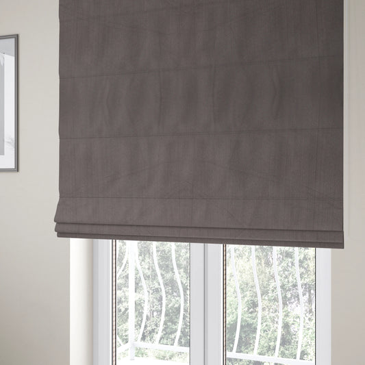 Grenada Soft Suede Fabric In Grey Colour For Interior Furnishing Upholstery - Roman Blinds