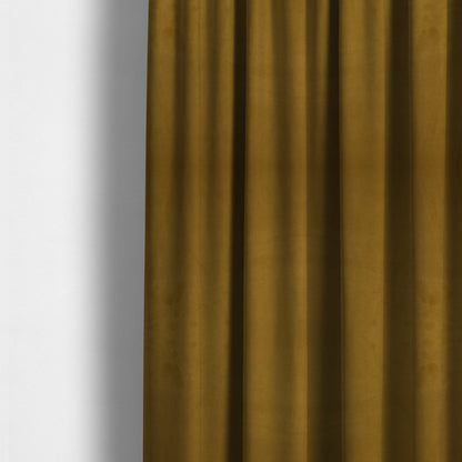 Grenada Soft Suede Fabric In Gold Colour For Interior Furnishing Upholstery - Made To Measure Curtains