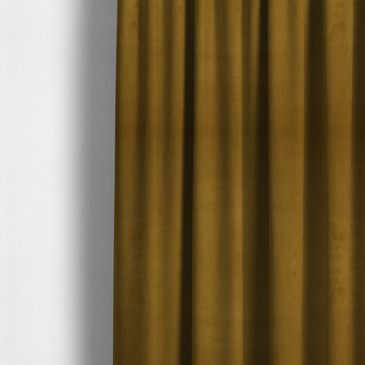 Grenada Soft Suede Fabric In Gold Colour For Interior Furnishing Upholstery - Made To Measure Curtains