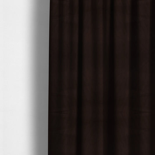 Grenada Soft Suede Fabric In Brown Colour For Interior Furnishing Upholstery - Made To Measure Curtains