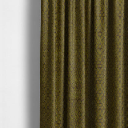 Hakkaido Geometric Pattern Velvet Fabric In Golden Yellow Blue Colour - Made To Measure Curtains