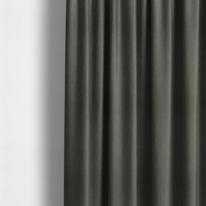 Halesworth Tweed Effect Wool Like Charcoal Grey Furnishing Upholstery Fabric - Made To Measure Curtains