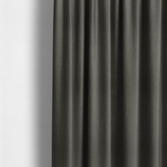 Halesworth Tweed Effect Wool Like Charcoal Grey Furnishing Upholstery Fabric - Made To Measure Curtains