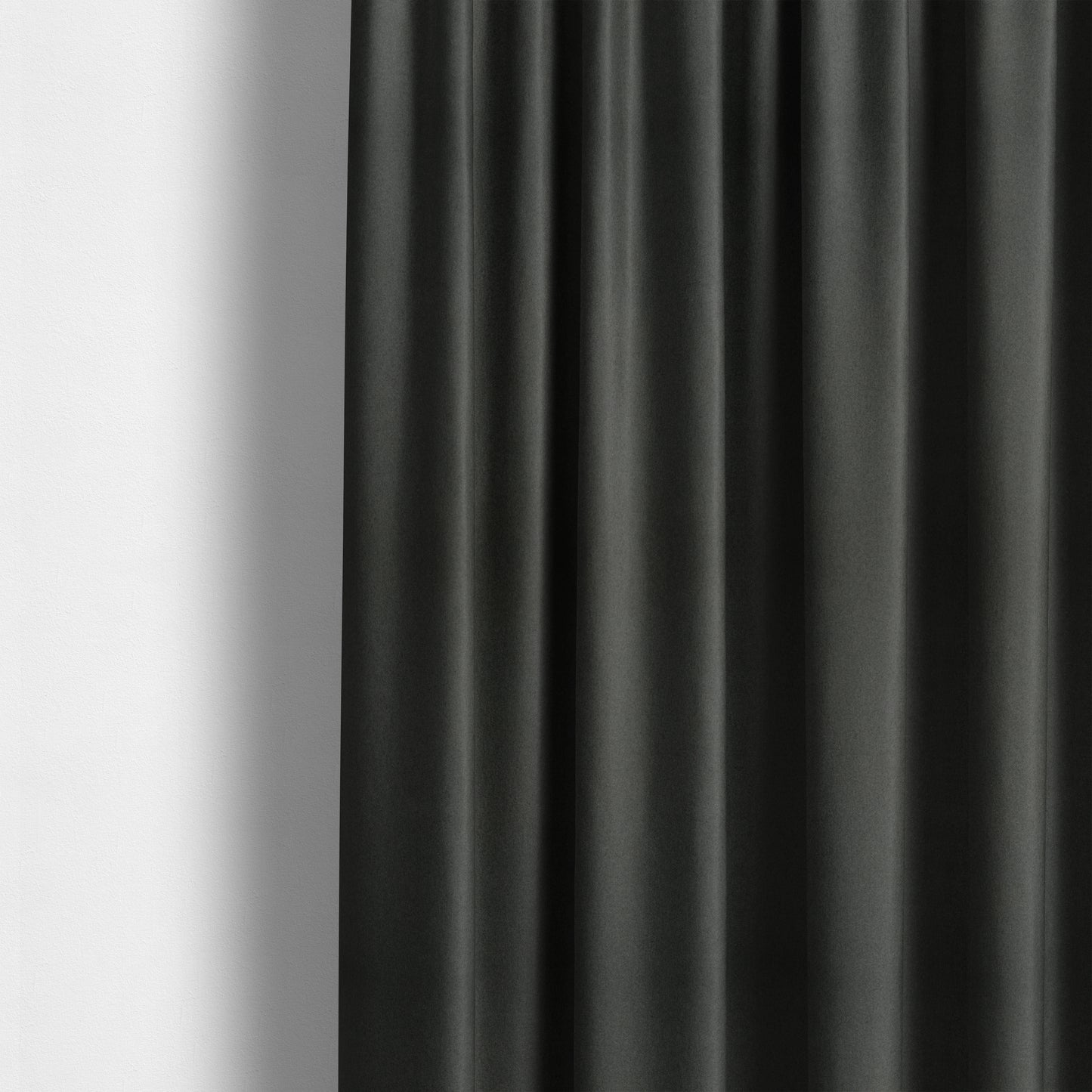 Halesworth Tweed Effect Wool Like Black Furnishing Upholstery Fabric - Made To Measure Curtains