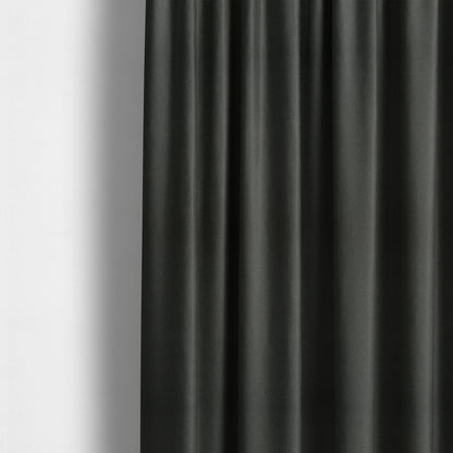 Halesworth Tweed Effect Wool Like Black Furnishing Upholstery Fabric - Made To Measure Curtains