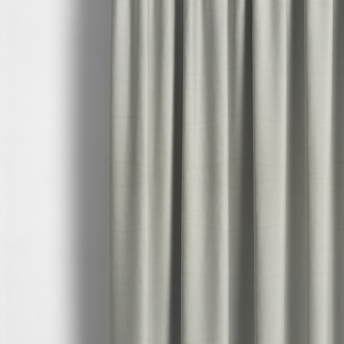 Havant Strie Soft Velvet Textured Feel Chenille Material In White Upholstery Fabrics - Made To Measure Curtains