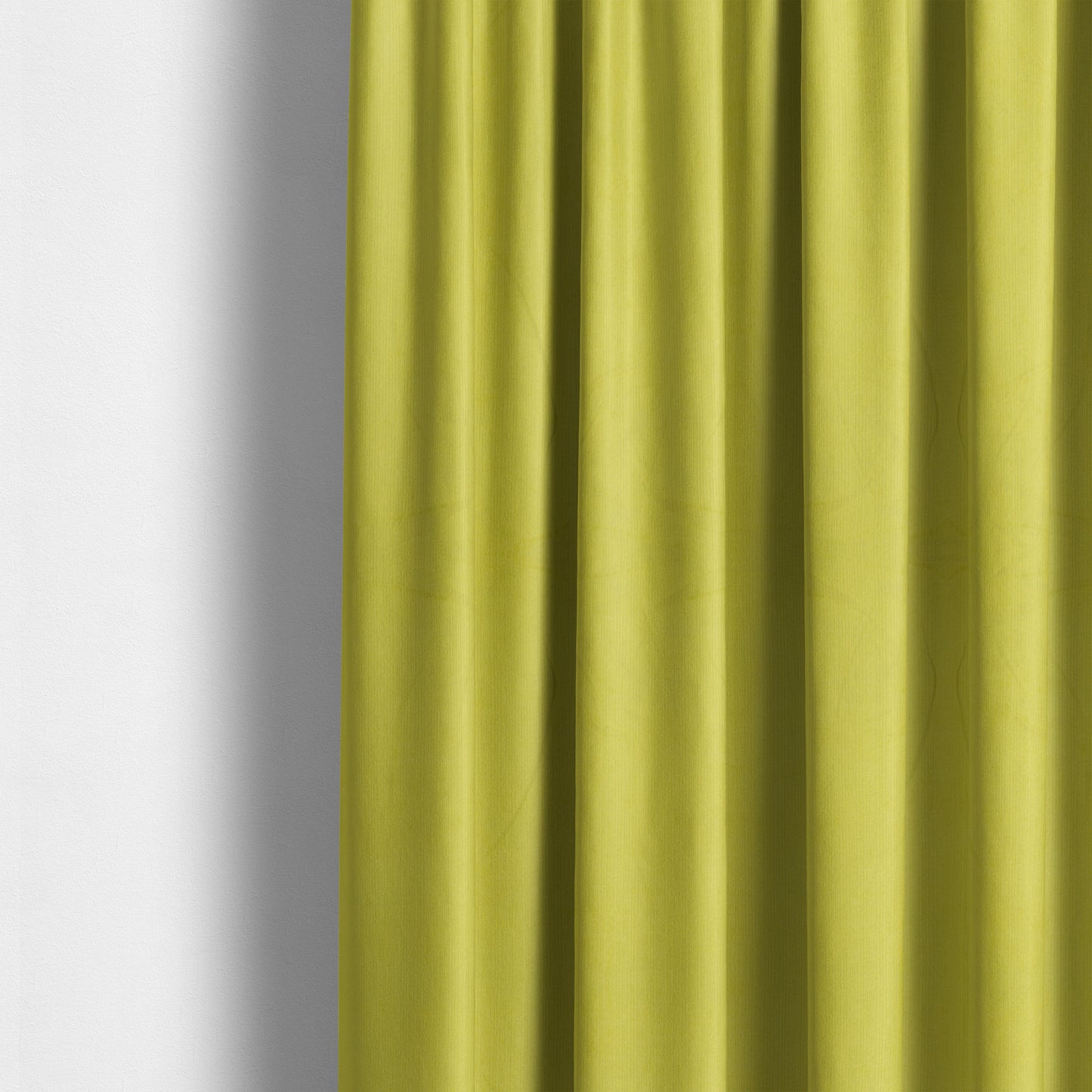 Havant Strie Soft Velvet Textured Feel Chenille Material In Yellow Upholstery Fabrics - Made To Measure Curtains