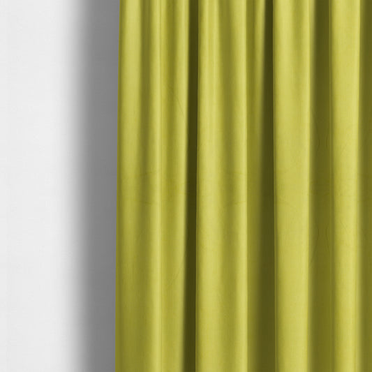 Havant Strie Soft Velvet Textured Feel Chenille Material In Yellow Upholstery Fabrics - Made To Measure Curtains