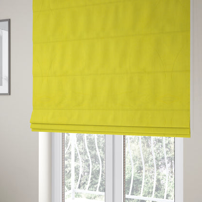 Havant Strie Soft Velvet Textured Feel Chenille Material In Yellow Upholstery Fabrics - Roman Blinds