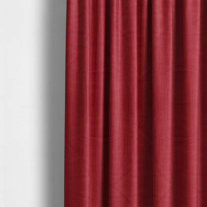 Havant Strie Soft Velvet Textured Feel Chenille Material In Red Upholstery Fabrics - Made To Measure Curtains