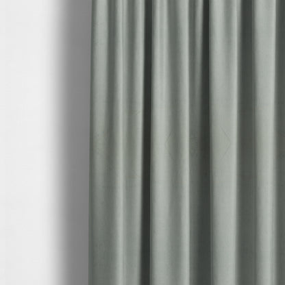 Havant Strie Soft Velvet Textured Feel Chenille Material In Silver Upholstery Fabrics - Made To Measure Curtains