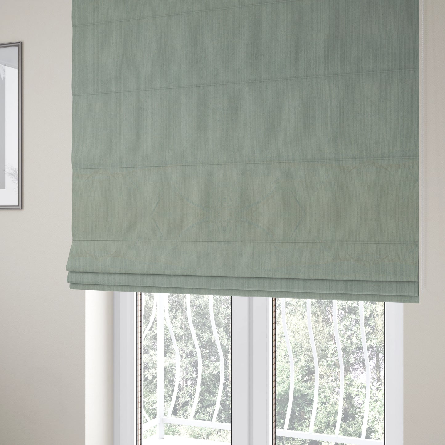 Havant Strie Soft Velvet Textured Feel Chenille Material In Silver Upholstery Fabrics - Roman Blinds