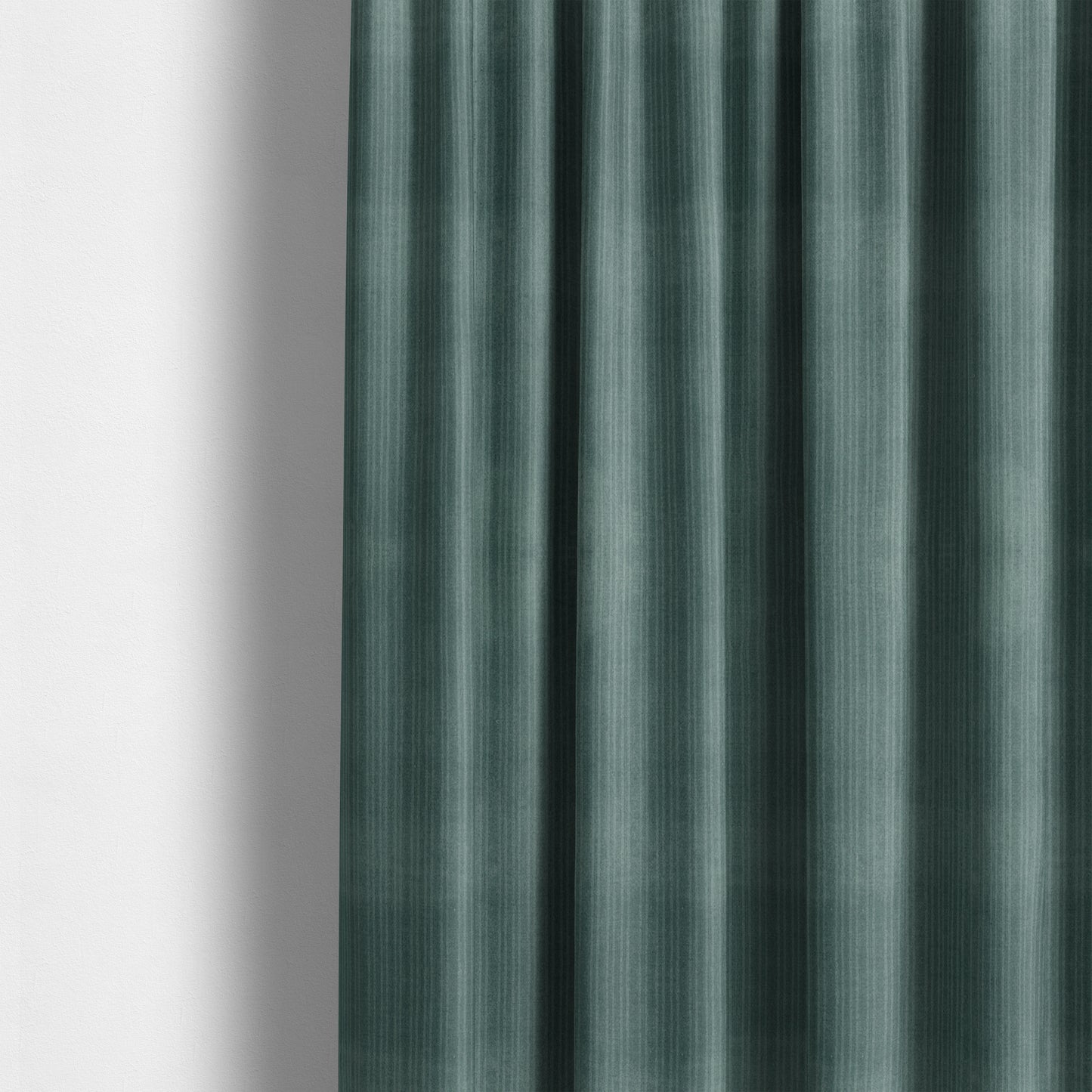 Havant Strie Soft Velvet Textured Feel Chenille Material In Teal Upholstery Fabrics - Made To Measure Curtains