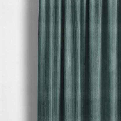 Havant Strie Soft Velvet Textured Feel Chenille Material In Teal Upholstery Fabrics - Made To Measure Curtains