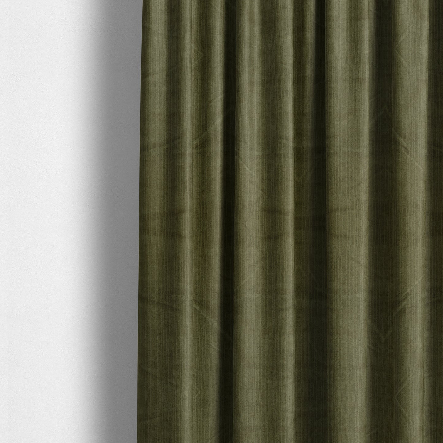 Havant Strie Soft Velvet Textured Feel Chenille Material In Green Upholstery Fabrics - Made To Measure Curtains