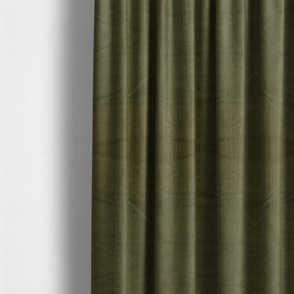 Havant Strie Soft Velvet Textured Feel Chenille Material In Green Upholstery Fabrics - Made To Measure Curtains