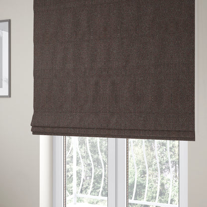 Hemsby Textured Weave Furnishing Fabric In Purple Colour - Roman Blinds