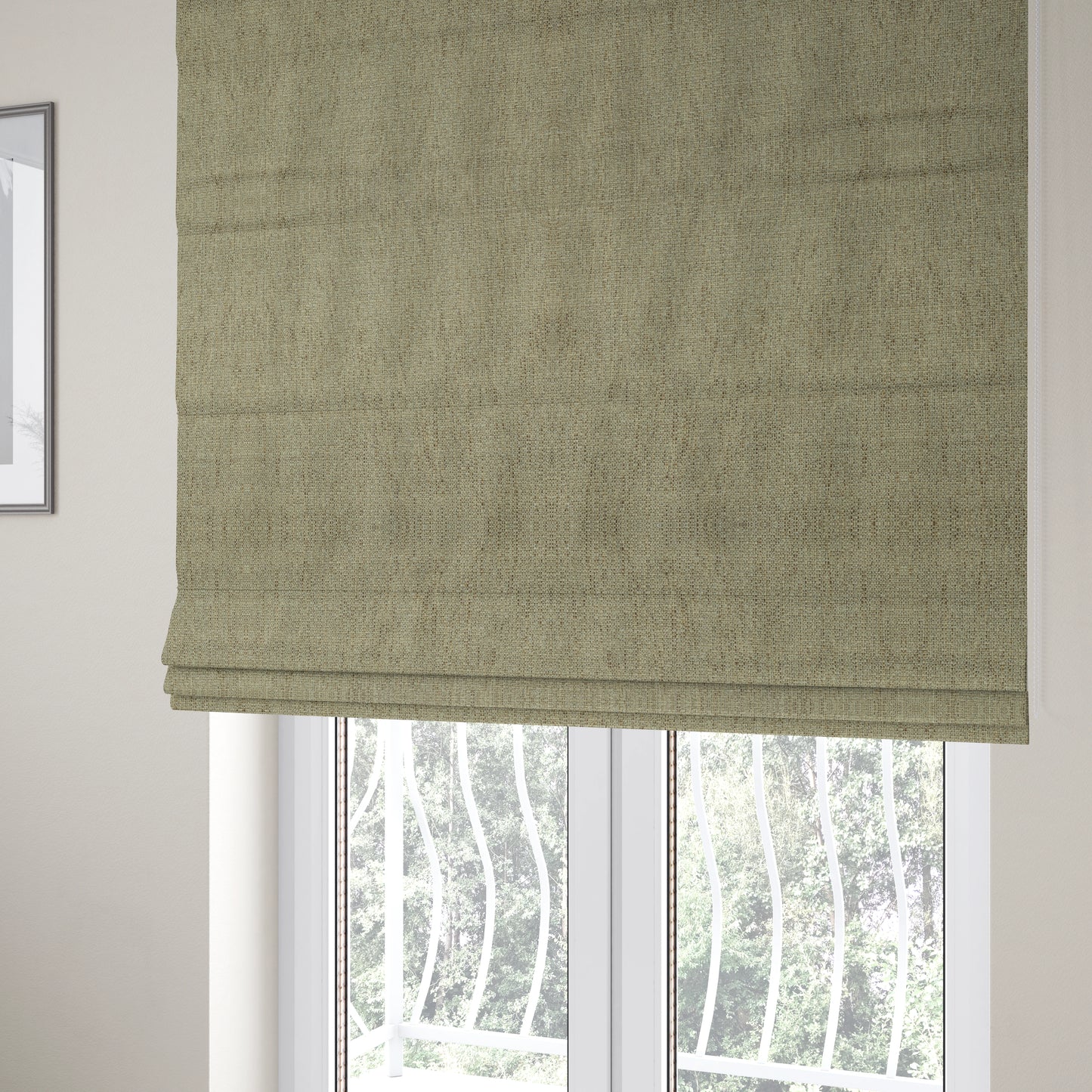 Hemsby Textured Weave Furnishing Fabric In Beige Colour - Roman Blinds