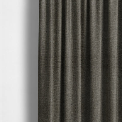 Hemsby Textured Weave Furnishing Fabric In Brown Colour - Made To Measure Curtains