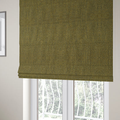 Hemsby Textured Weave Furnishing Fabric In Yellow Colour - Roman Blinds