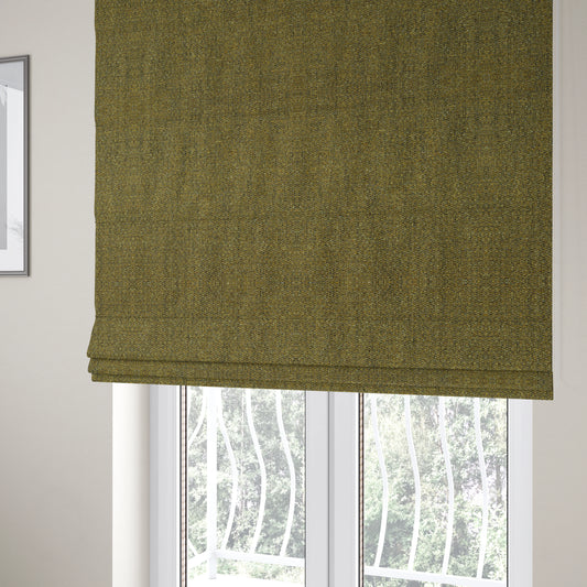 Hemsby Textured Weave Furnishing Fabric In Yellow Colour - Roman Blinds