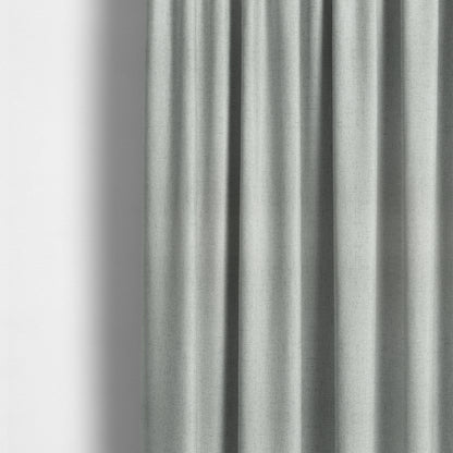 Ibiza Soft Chenille Furnishing Upholstery Fabric In Silver Colour - Made To Measure Curtains