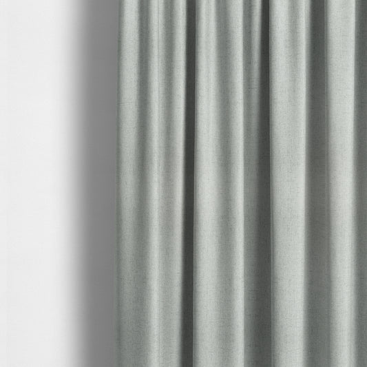 Ibiza Soft Chenille Furnishing Upholstery Fabric In Silver Colour - Made To Measure Curtains