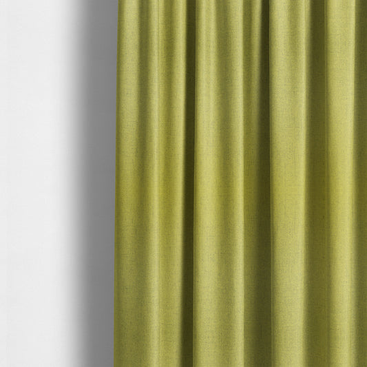 Ibiza Soft Chenille Furnishing Upholstery Fabric In Green Colour - Made To Measure Curtains