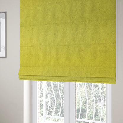 Ibiza Soft Chenille Furnishing Upholstery Fabric In Green Colour - Roman Blinds