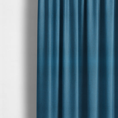 Ibiza Soft Chenille Furnishing Upholstery Fabric In Navy Blue Colour - Made To Measure Curtains