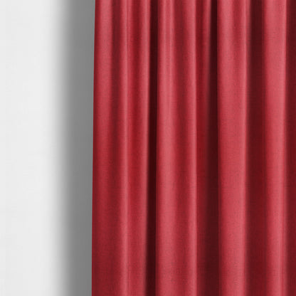 Ibiza Soft Chenille Furnishing Upholstery Fabric In Red Colour - Made To Measure Curtains