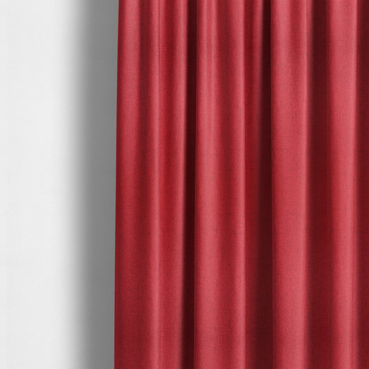 Ibiza Soft Chenille Furnishing Upholstery Fabric In Red Colour - Made To Measure Curtains