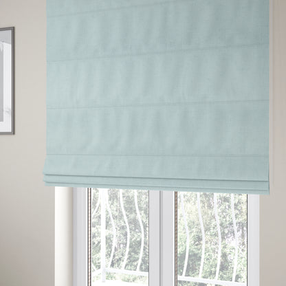 Ibiza Soft Chenille Furnishing Upholstery Fabric In Light Sky Blue Colour - Roman Blinds