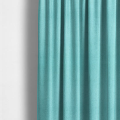 Ibiza Soft Chenille Furnishing Upholstery Fabric In Teal Blue Colour - Made To Measure Curtains