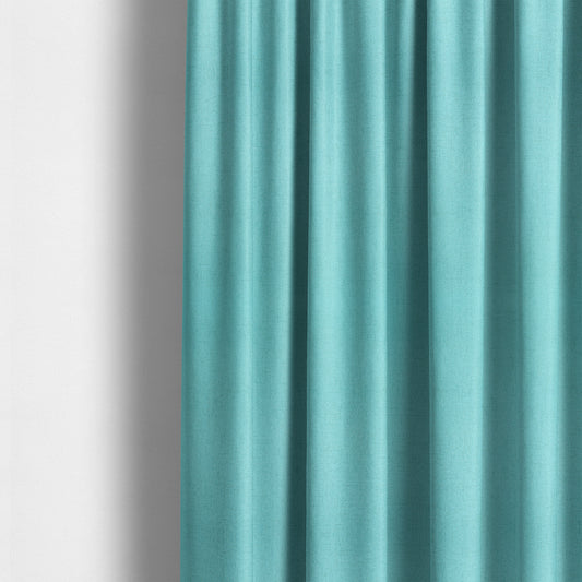 Ibiza Soft Chenille Furnishing Upholstery Fabric In Teal Blue Colour - Made To Measure Curtains