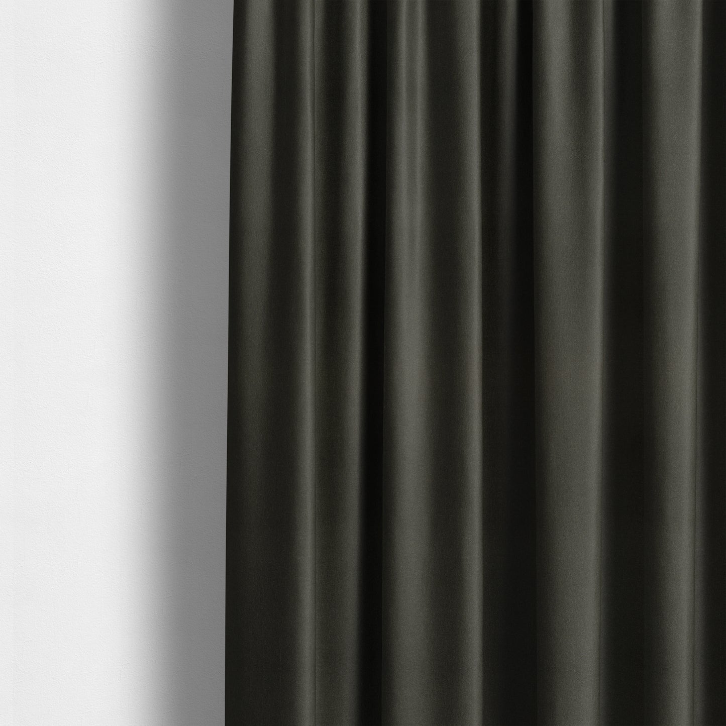 Ibiza Soft Chenille Furnishing Upholstery Fabric In Black Colour - Made To Measure Curtains