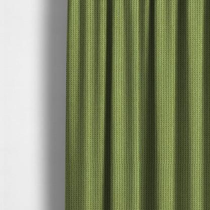 Ilford Plush Wave Ripple Effect Corduroy Upholstery Fabric In Lime Green Colour - Made To Measure Curtains