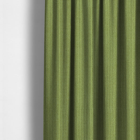 Ilford Plush Wave Ripple Effect Corduroy Upholstery Fabric In Lime Green Colour - Made To Measure Curtains