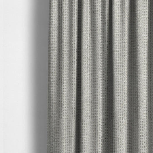 Ilford Plush Wave Ripple Effect Corduroy Upholstery Fabric In Cream Colour - Made To Measure Curtains