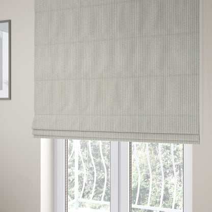 Ilford Plush Wave Ripple Effect Corduroy Upholstery Fabric In Cream Colour - Roman Blinds