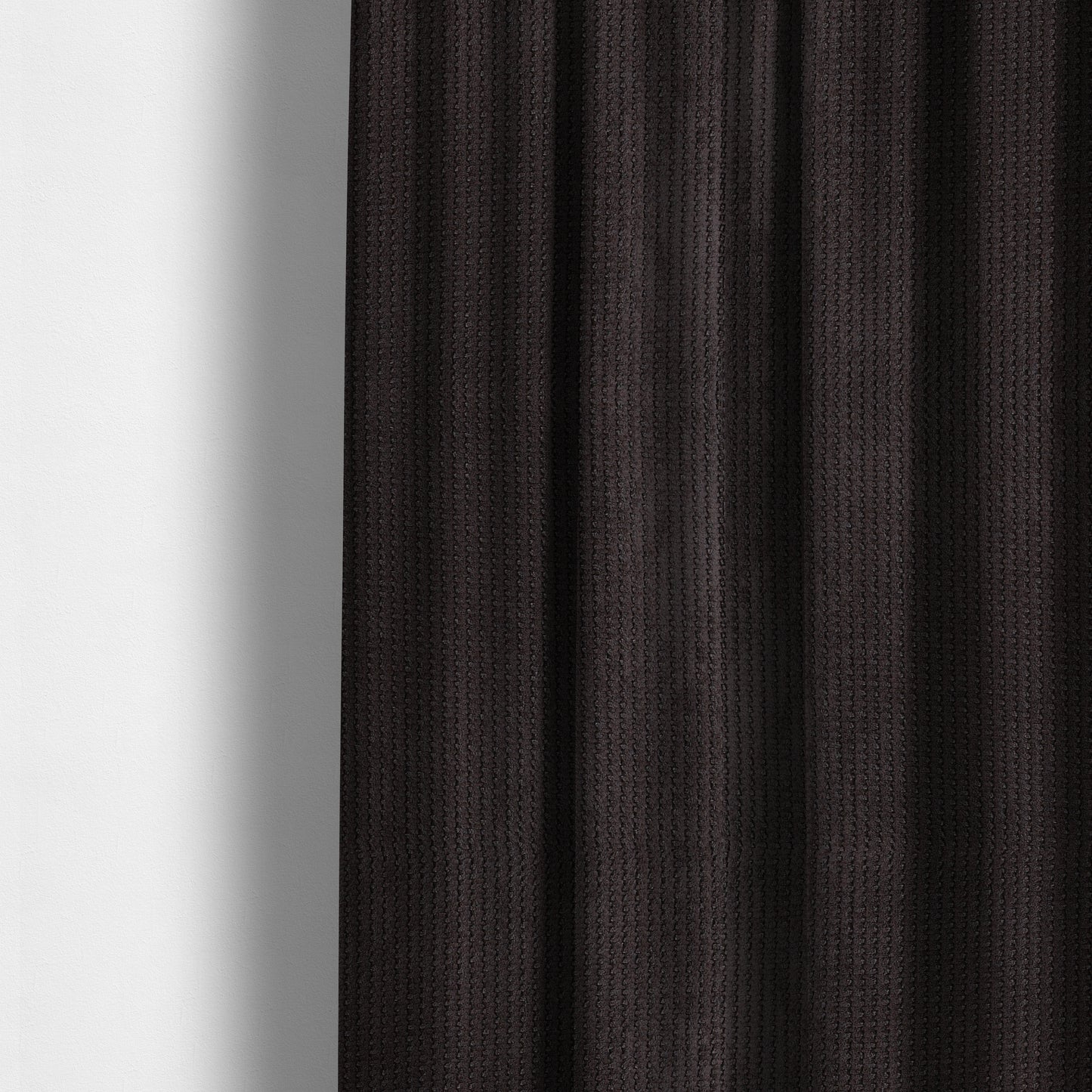 Ilford Plush Wave Ripple Effect Corduroy Upholstery Fabric In Brown Chocolate Colour - Made To Measure Curtains