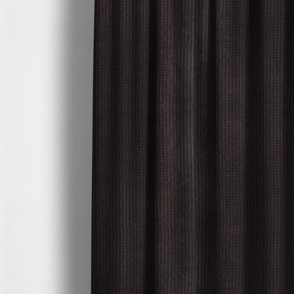 Ilford Plush Wave Ripple Effect Corduroy Upholstery Fabric In Brown Chocolate Colour - Made To Measure Curtains